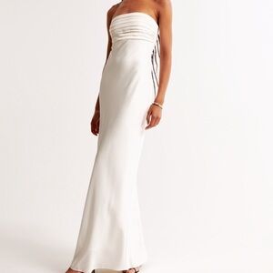 Abercrombie & Fitch White Strapless Dress